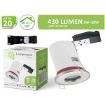 Lampesecoenergie ? lot de 20 spots encastrables �tanches ip65 87mm ? douille gu10 avec ampoule led 5w ...