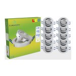 Lot de 20 spot led encastrable orientable 5w eq. 50w, blanc neutre ref. 64854000