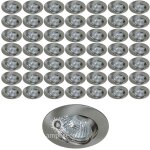Lampesecoenergie ? lot de 50 supports encastrables ronds en aluminium ? diam�tre 81mm ? fixation rapide ...