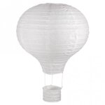 Lampion en papier montgolfi�re � chassis m�tallique � 30 x 40 cm