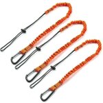Lani�re � outils, 3 pi�ce cordon porte - outils de s�curit� r�tractables avec mousqueton simple et extr�mit� ...