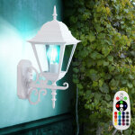 Lanterne d'ext�rieur applique murale de style antique lampe t�l�command�e blanche dans un ensemble comprenant ...