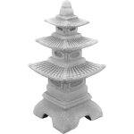 Lanterne japonaise massive pagode en pierre reconstitue, rsistant au gel (gris)