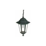 Lanterne de jardin hexagonale verte suspendue