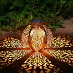 Lanterne de jardin solaire, d�coration ext�rieure, lampe solaire �tanche pour terrasse, lampe d�corative ...