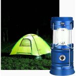 Lanterne led rechargeable solaire / usb, lampe camping puissante, 2 modes lanterne de jardin portable, ...