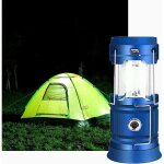Lanterne led rechargeable solaire / usb, lampe camping puissante, 2 modes lanterne de jardin portable, ...