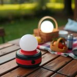 Lanterne led ronde portable d'ext�rieur avec aimants et crochet pour le camping, la lecture, la p�che ...