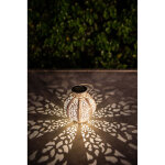 Lanterne m�tal vintage beige 10 lumens h17cm galix