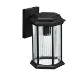 Lanterne murale pour extrieur, mtal, verre, e27, hexagonale, ip44, terrasse,  cot de porte d'entre, ...