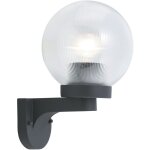 I giardini del re - lanterne murale globe 26x26 cm en aluminium noir globe me'thacrylate 20 cm pour lampes ...