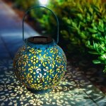 Lanterne solaire solaire d�corative pour jardin �tanche avec lampe solaire suspendue pour d�coration ...