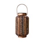 Lanterne solaire d'ext�rieur ? lampe de jardin solaire �tanche � suspendre, �clairage hexagonal en m�tal ...