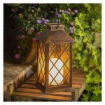 Lanterne solaire en forme de bougie - effet de bougie, dcoration de jardin (lot de 1)