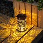 Lanterne solaire pour lanterne de jardin en m�tal �tanche lampe solaire d'ext�rieur � suspendre id�al ...