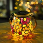 Lanternes solaires en mosa�que d'ext�rieur �tanches � suspendre - lampes solaires de table d�coratives ...