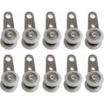 Laoa - lot de 10 roulettes pour baies vitr�es ou portes coulissantes - en m�tal et en plastique - 4, ...