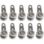 Laoa - lot de 10 roulettes pour baies vitres ou portes coulissantes - en mtal et en plastique - 4, ...