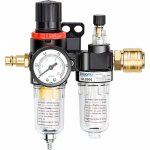 Rducteur de pression d'air comprim sparateur d'eau sparateur d'huile avec manomtre, raccords rapides ...