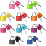 Largeight - lot de 10 de valise avec cls, petits de bagages multicolores en mtal pour d'association ...