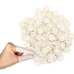 Largeight - 100pcs doigtiers en latex, doigtiers en latex, doigts de protection imperm�ables du bout ...