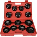 Largeight - 15pcs coffret cloche pour filtre  huile couvercle cl pour retrait outil de garage