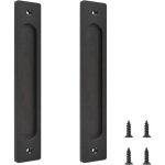 Largeight - 2 pack sliding door handle rectangular door handle with screws 220mm aluminum alloy for closets, ...