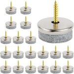 Largeight - 20 pi�ces patins en feutre pour meubles, 28mm glisseurs chaise � clouer, ronds, faciles � ...