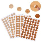 Largeight - 21mm cache vis, 216 pi�ces autocollant bois en texture bois pvc cache trou meuble cache vis ...