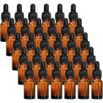 Largeight - lot de 30 flacons en verre ambr� de 10 ml avec pipettes compte - gouttes en verre ambr� rechargeab ...