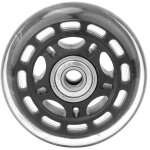 Largeight - 3in roulette avec 608zz portant 76x24x8mm remplacement silencieux noir transparent de roue ...