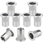 Largeight - 50 pcs m6 assortiment d'crous rivets en acier inoxydable 304 crous aveugles antirouille ...