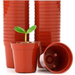Largeight - 50 pi�ces 5. 4 cm petits pots pour semis, mini rond brillant pot plante de semis, pour semis ...