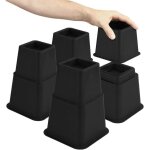 Largeight - 8 pcs pied rehausseurs meubles r�glables (4 hauts, 4 courts) - rehausseurs peu encombrants ...
