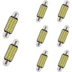 Largeight - 8pc ampoule led voiture, canbus sans erreur, 39mm, 12v, 6500k, 600lm, 33msd - 3014 chipsets ...