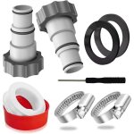 Largeight - adaptateur tuyau piscine 32 38, 38mm, adaptateur piscine intex 32 38, raccord pompe intex(gris ...