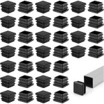 Largeight - bouchon carr�. bouchons carr�s pour chaises. bouchons noirs antid�rapants en plastique pour ...