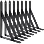 Largeight - br - vie equerre etagere murale, 8 pcs supports triangulaires de 90 degr�s en acier, �querres ...