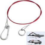 Largeight - c�ble de traction pour remorque, 1 m, c�ble de frein, force de traction de 300 kg, avec croc ...