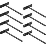 Largeight - equerre etagere murale fixation flottante invisible, support etagere murale en m�tal, tablette ...