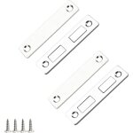 Largeight - pack of 2 invisible ultra thin flat magnets for door closet - strong adhesion self adhesive ...