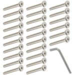 Largeight - pack of 50 m6 x 60 mm hexagonal cylindrical head screws bed bolts furniture screws flat head ...