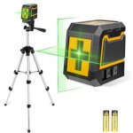 Laser � lignes crois�es avec tr�pied, niveau � bulle laser, laser � lignes autonivelant vert, niveau ...