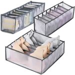Lavable sous v�tements bo�te de rangement diviseurs de tiroir de sous v�tements pliables 3 pcs organisateur ...