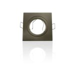 Support spot encastrable carré orientable aluminium brossé Support spot encastrable carré orientable aluminium brossé
