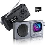 Lecteur mp3 64gb avec bluetooth 5. 3 lecteur de musique avec haut - parleur supporte radio fm, enregistreur ...