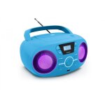 Bigben - lecteur radio cd portable usb bleu + speakers lumineux - cd61blusb
