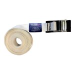 Lecuyer - sangle de transport blanche avec came  griffes et protection mousse 4, 5m par 35mm
