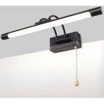 Led 8w ip44 miroir applique murale �clairage de salle de bain noir mat int�rieur �clairage avec interrupteur, ...