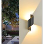 Led applique murale int�rieur / ext�rieur, 10w 3000k blanc chaud lampe murale, moderne up down luminaire ...